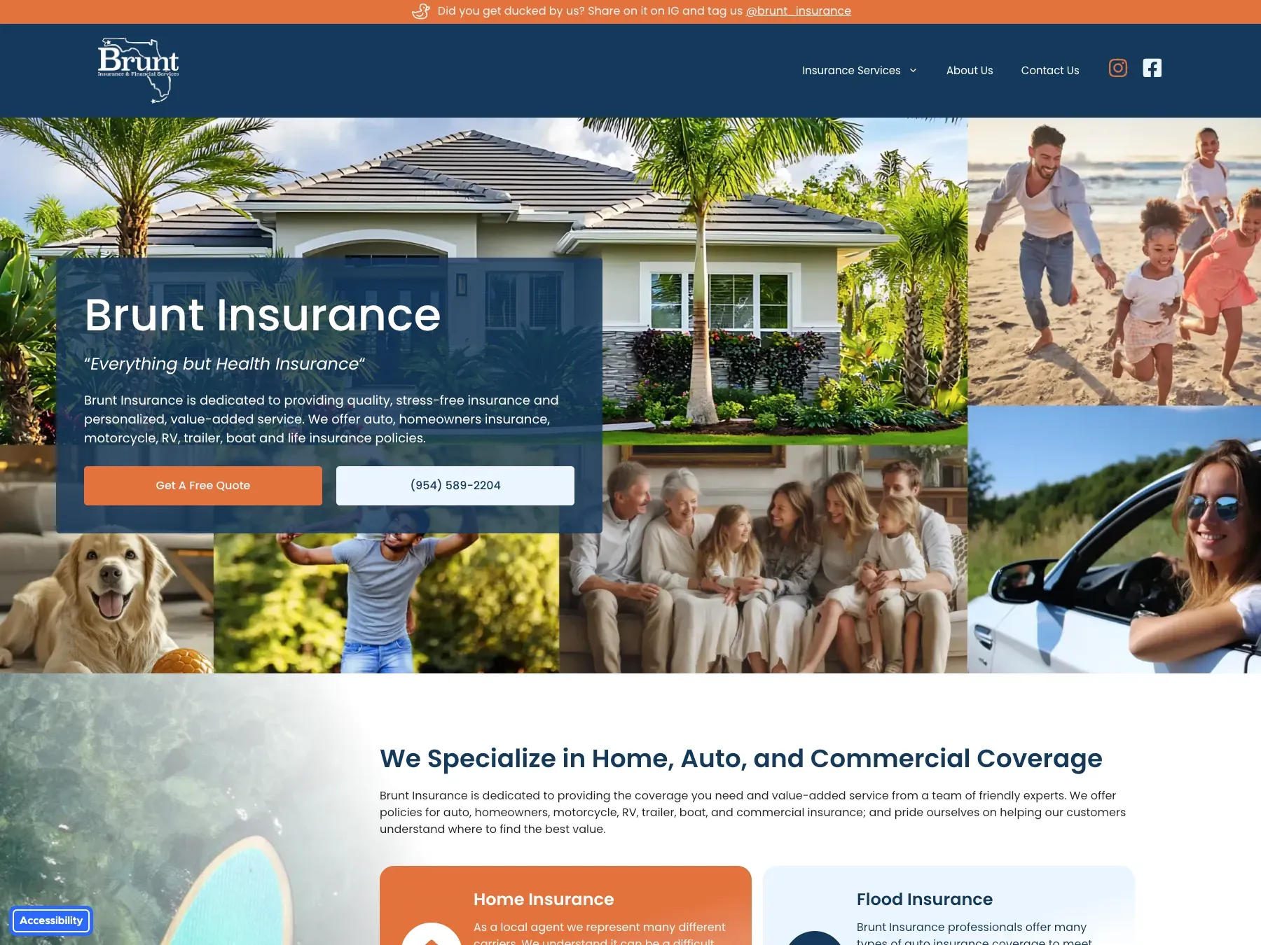 Brunt Insurance homepage hero